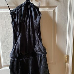 Bebe Black Silky halter short size small